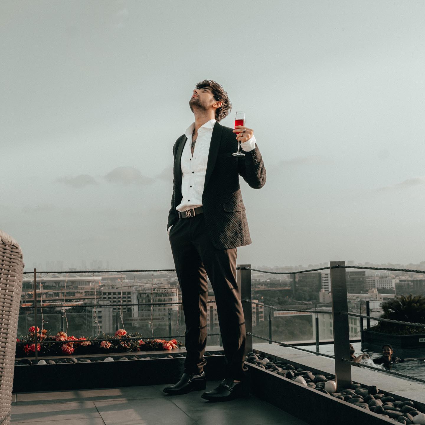 Gaurav Sharma in a Dressage Inc. textured dinner jacket