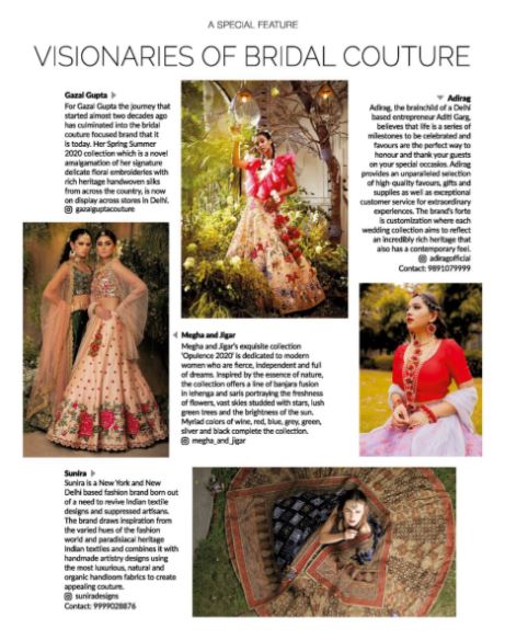Brides Today feature — Visionaries of Bridal Couture