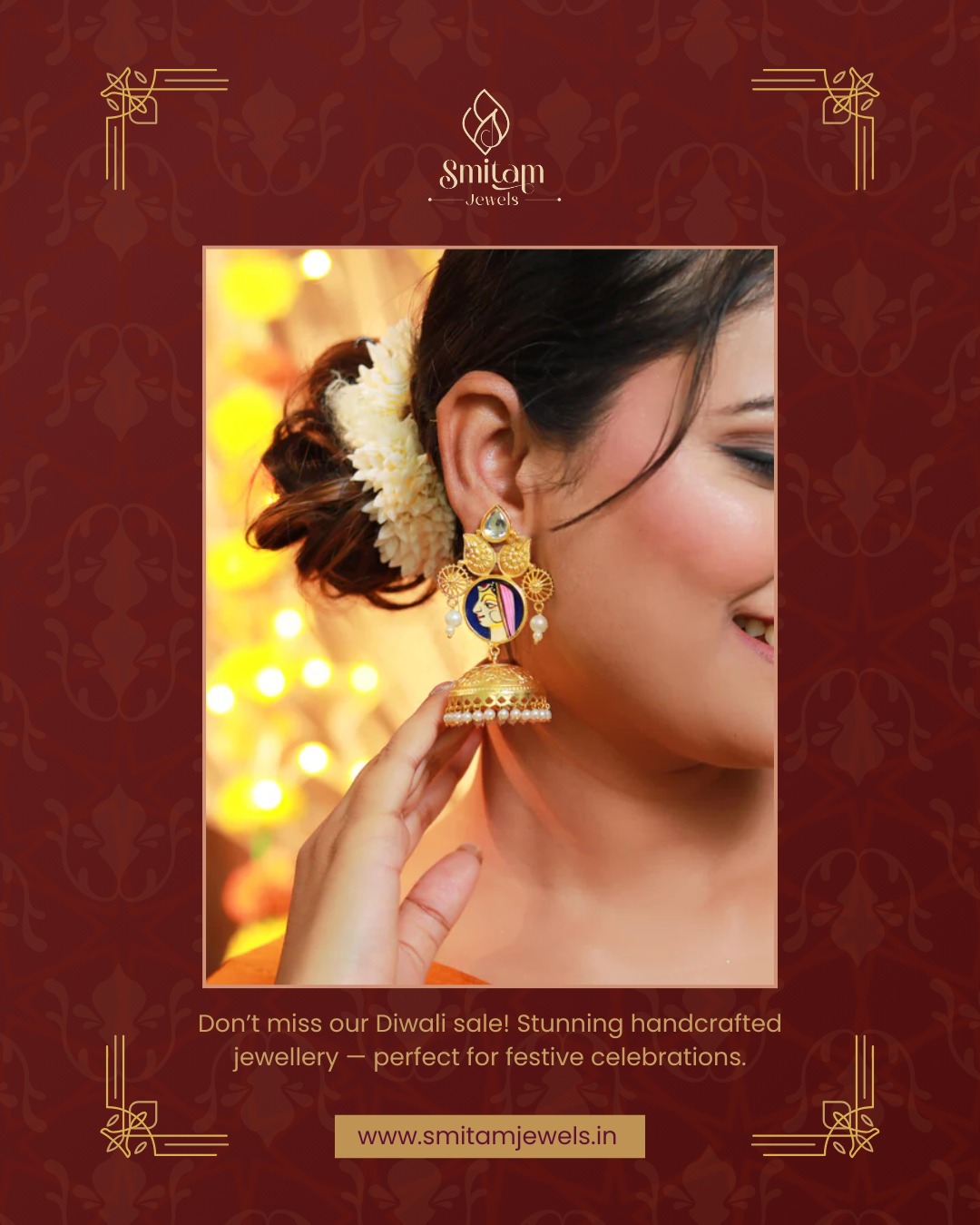 Festive jhumka styling post