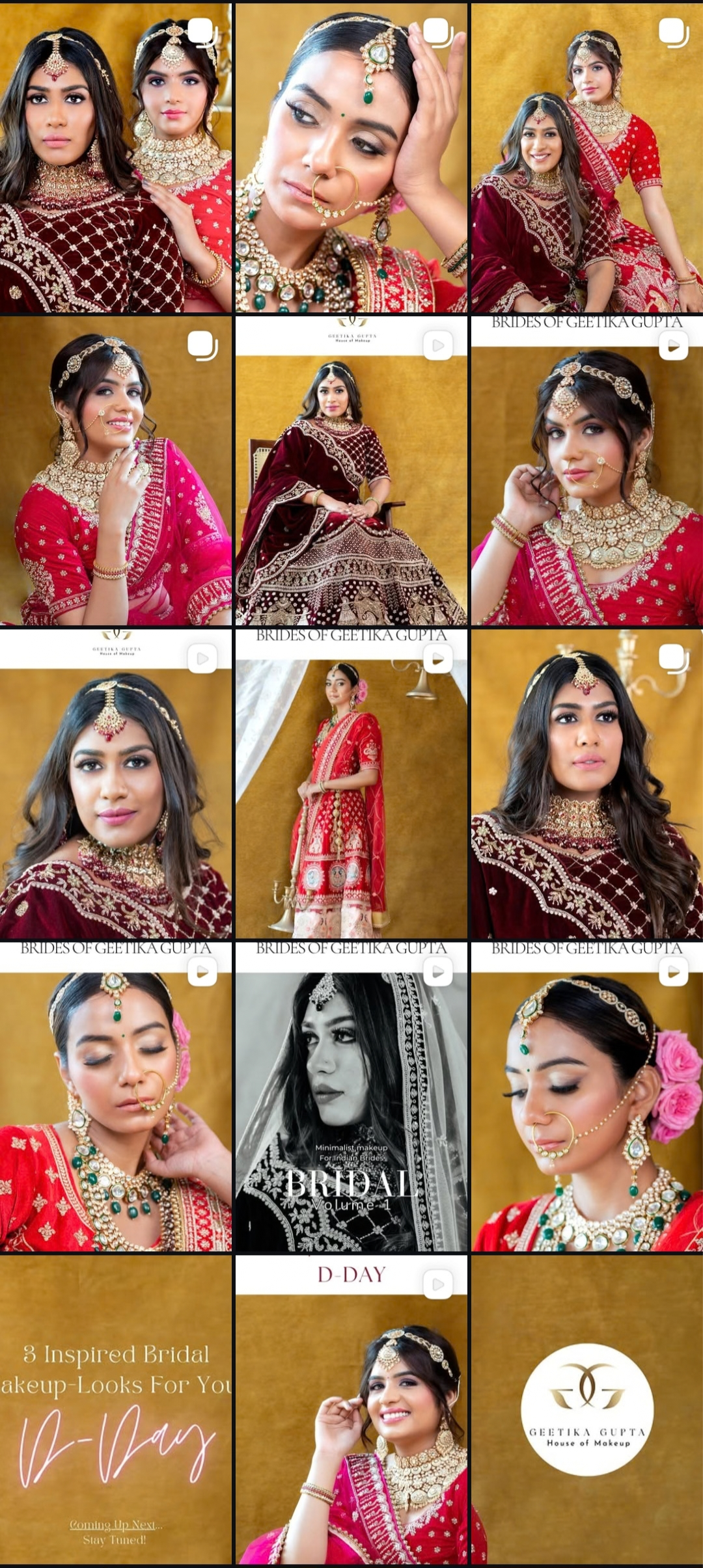 Geetika Gupta social media grid