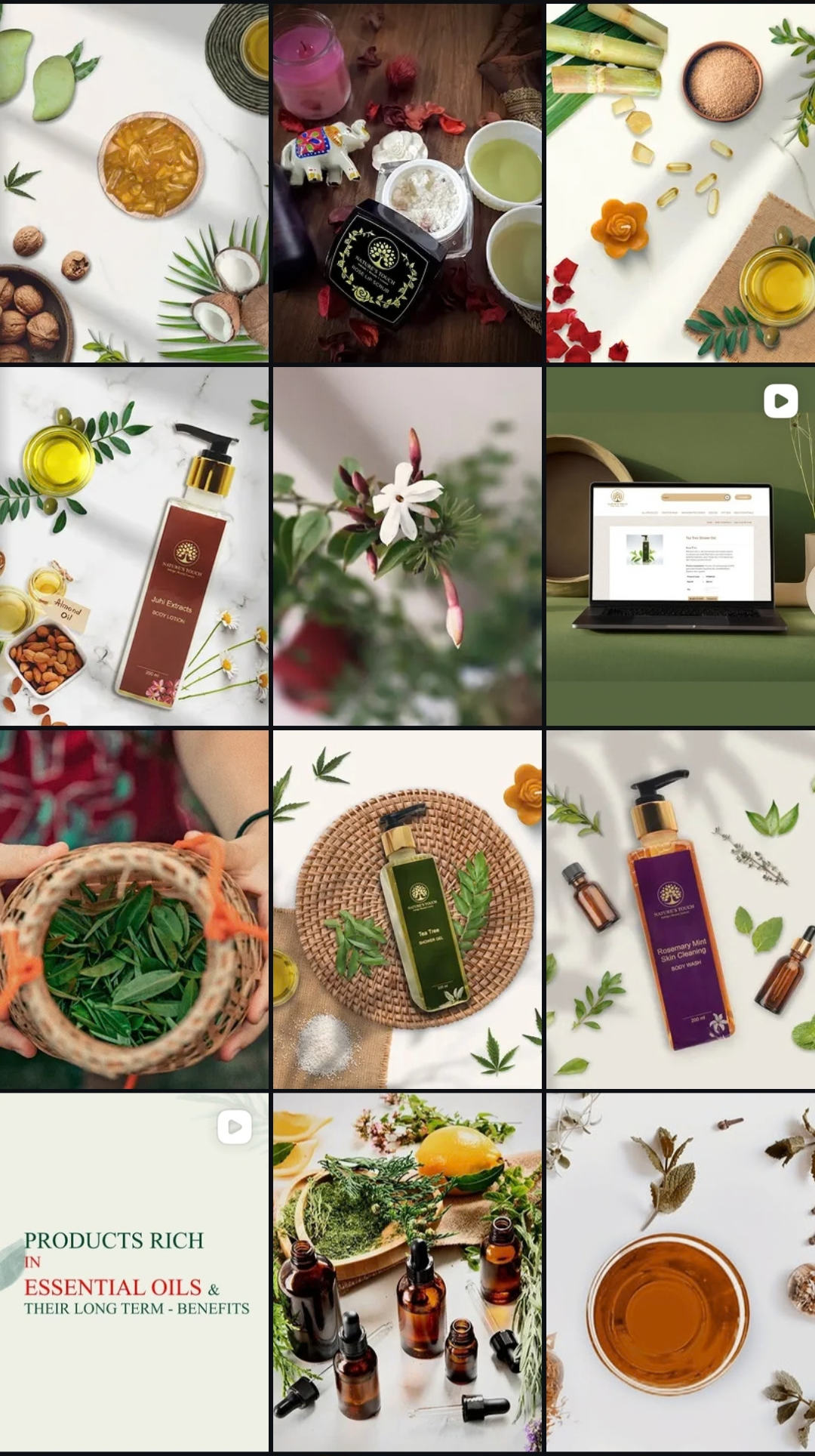 Nature's Touch social media grid