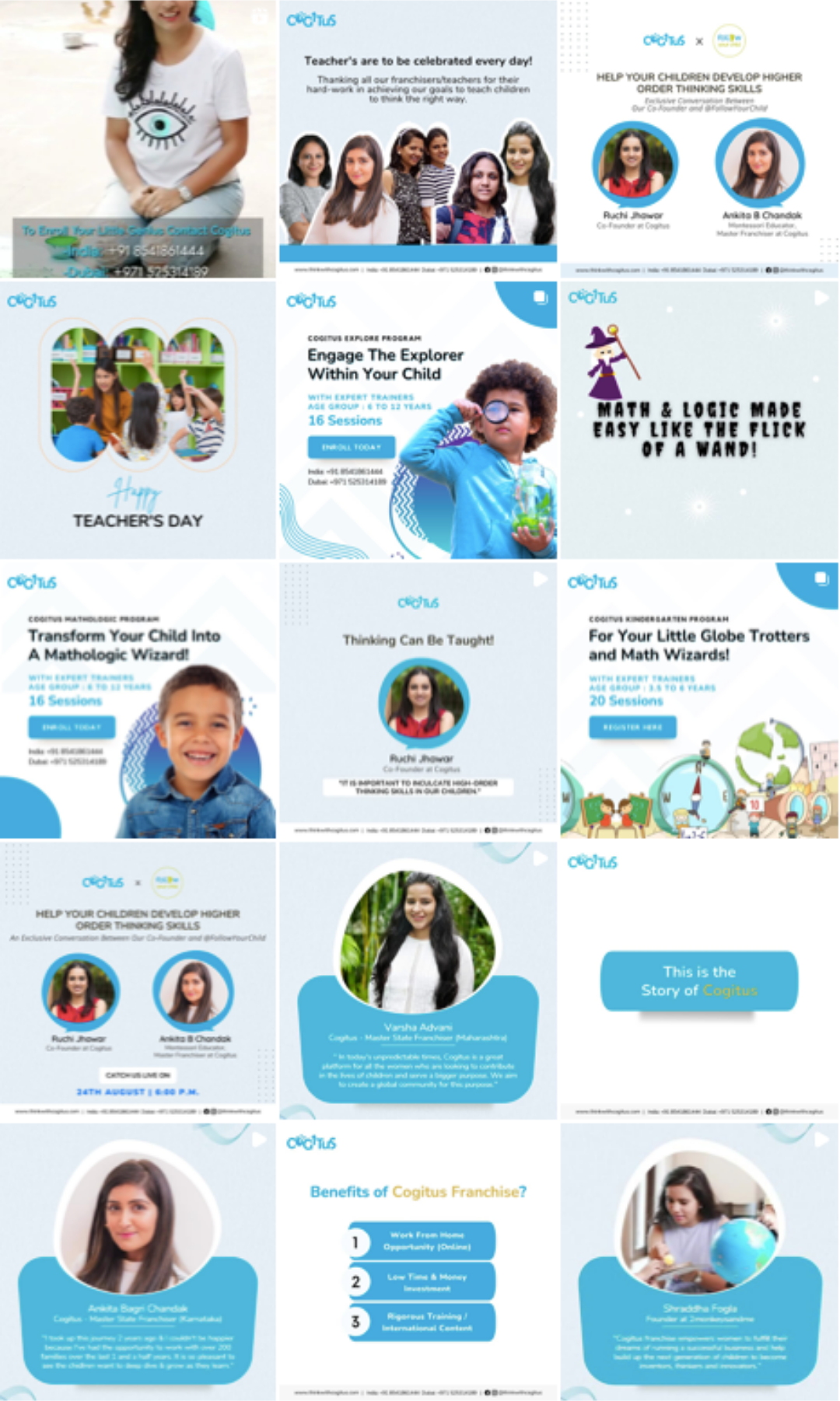 Cogitus social media grid