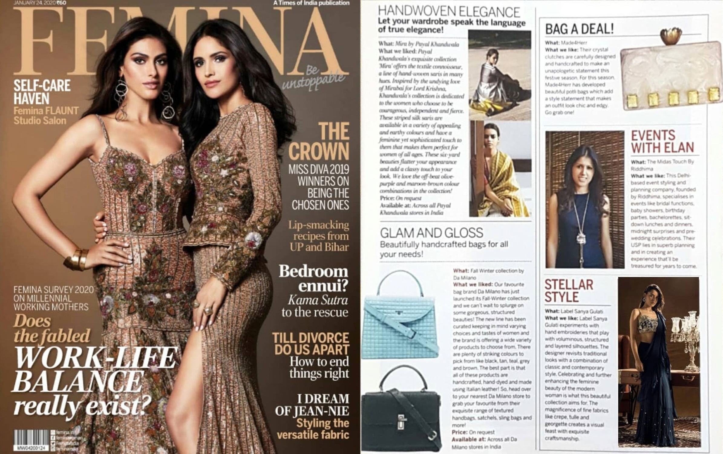 Femina magazine feature