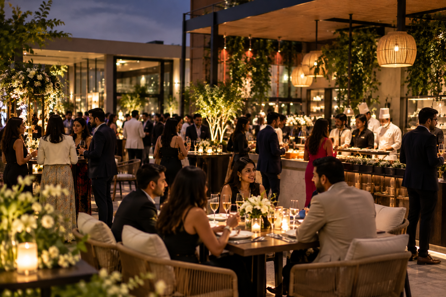 Hospitality event evening